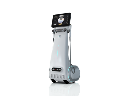Touch display på professionel diode laser med behandlingsindstillinger.