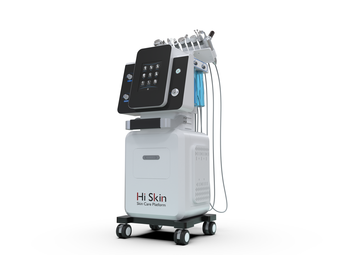 Hydra Facial maskine med integreret serum- og vakuumsystem.