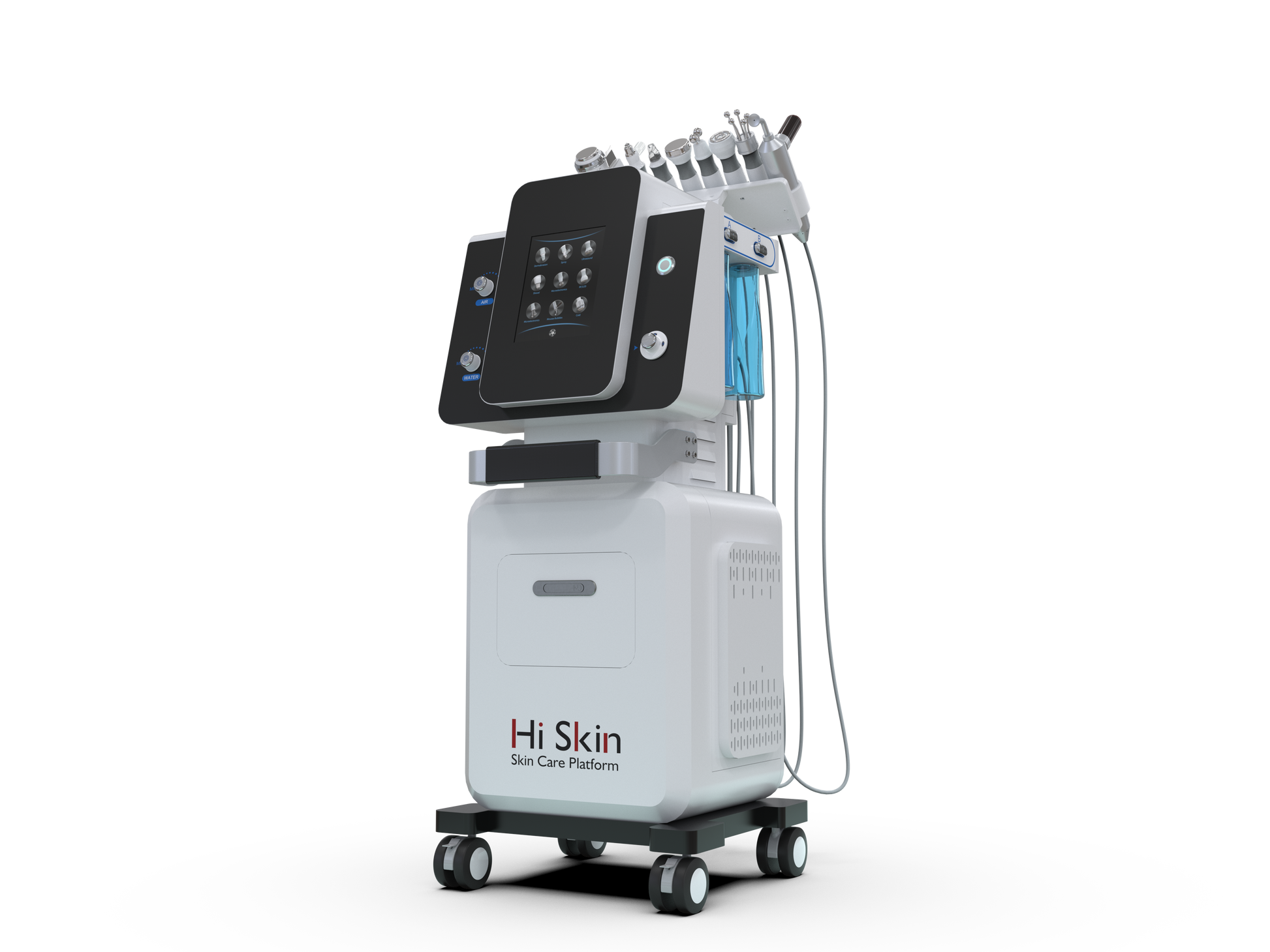 Hydra Facial maskine med integreret serum- og vakuumsystem.